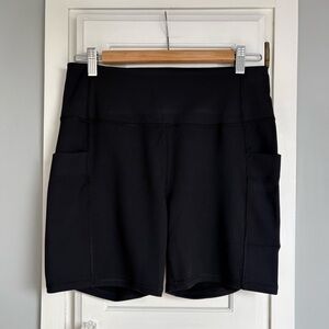 IVL Collective || Black Biker Shorts with Pockets